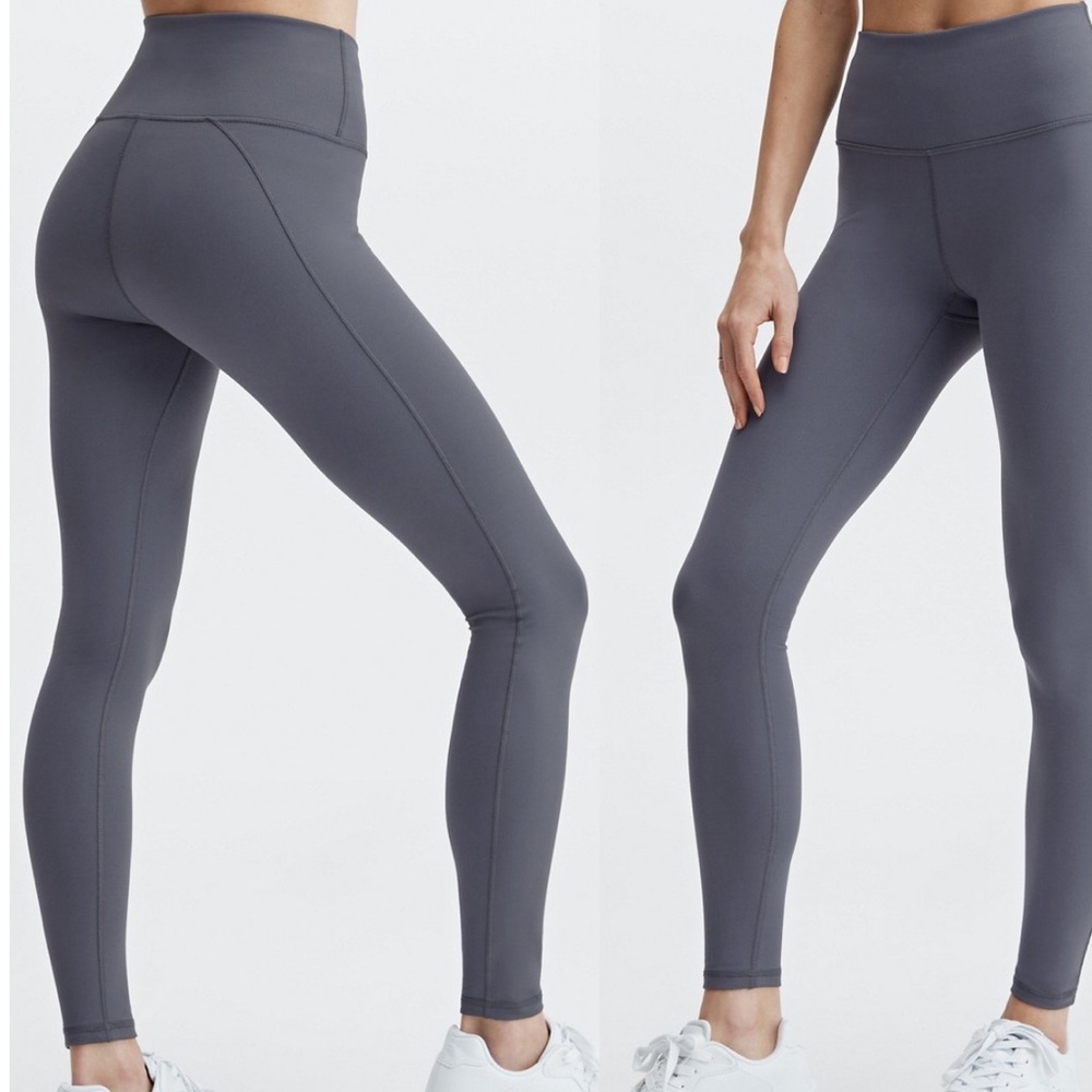 Grey Fabletics Powerhold Leggings - size L